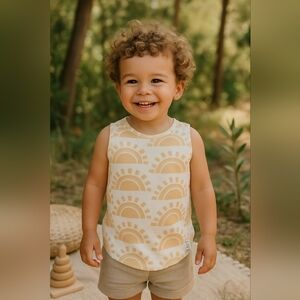 Hayden & Grant Sunshine Tank Size 3T Colors Light Orange White